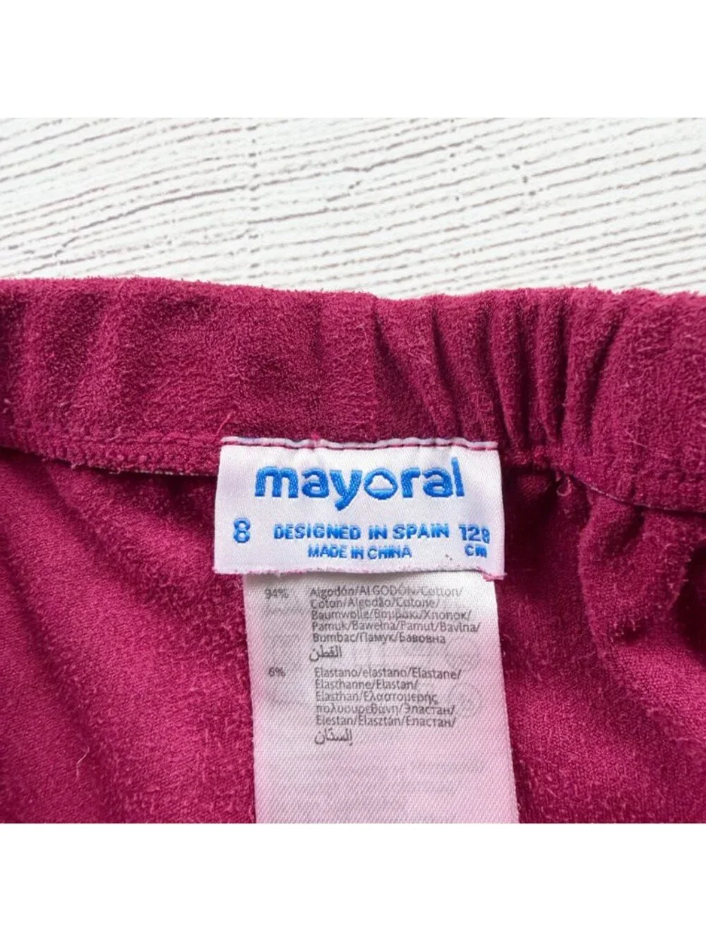 Mayoral Girls Solid Leggings Elastic Waist Stretch Fit 8 - Picture 2 of 3